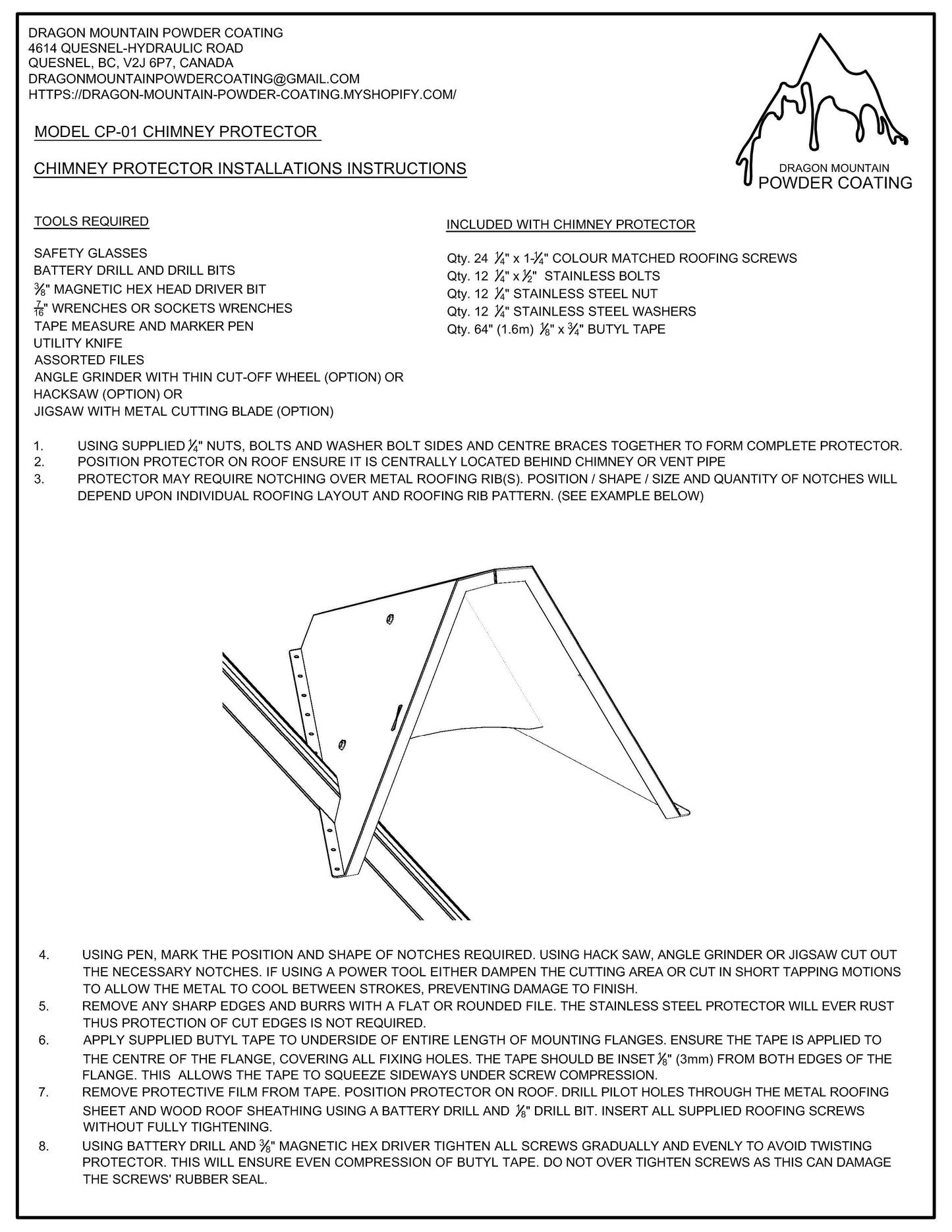 Chimney Snow Protector (Brown)